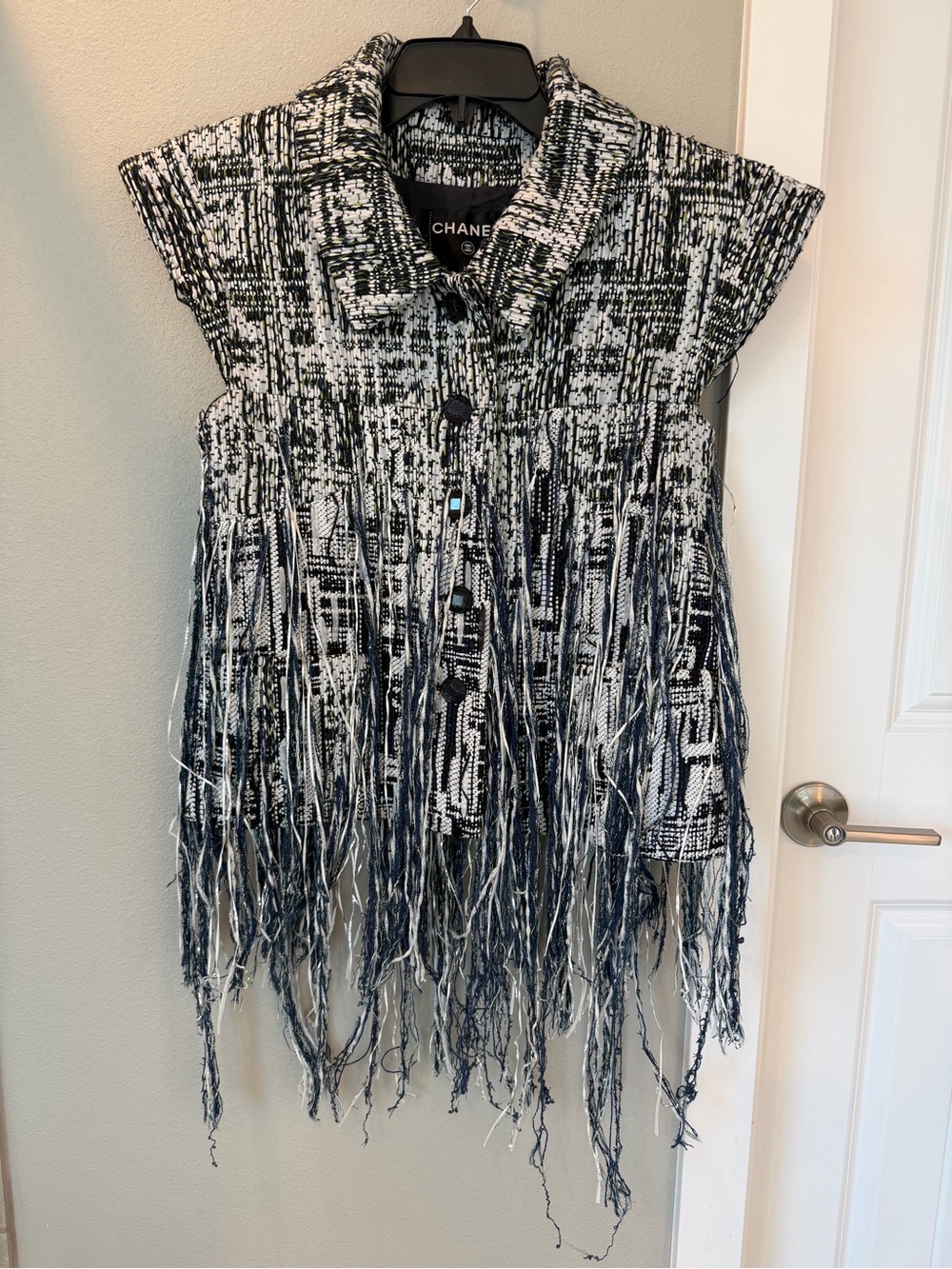 CHANEL Tweed Fringe Vest